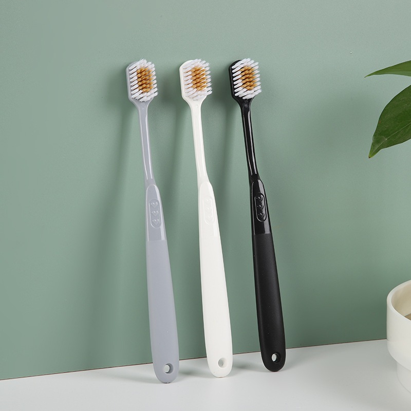 Bộ 3 Bàn Chải Nhật Bản Đầu Rộng Lông Mềm | Tối Giản, Cho Gia Đình & Du Lịch