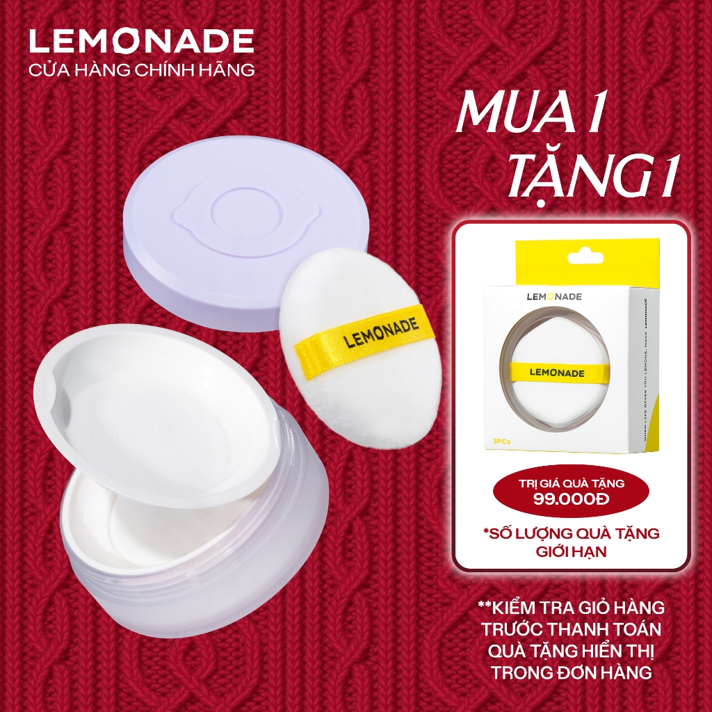 Phấn phủ mỏng nhẹ kiềm dầu thuần chay chống nắng Lemonade Supermatte No Makeup Loose Powder 9g