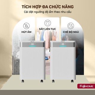 Máy hút ẩm Block 16L FUJIHOME DH16NW-HEPA, Có kết nối wifi và điều khiển từ xa kết hợp màng lọc HEPA