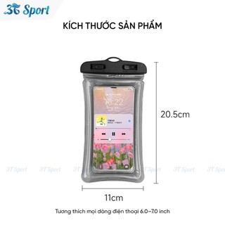 Túi chống nước điện thoại PVC có túi khí nổi cảm ứng nhạy dùng khi đi biển  TĐT-1L
