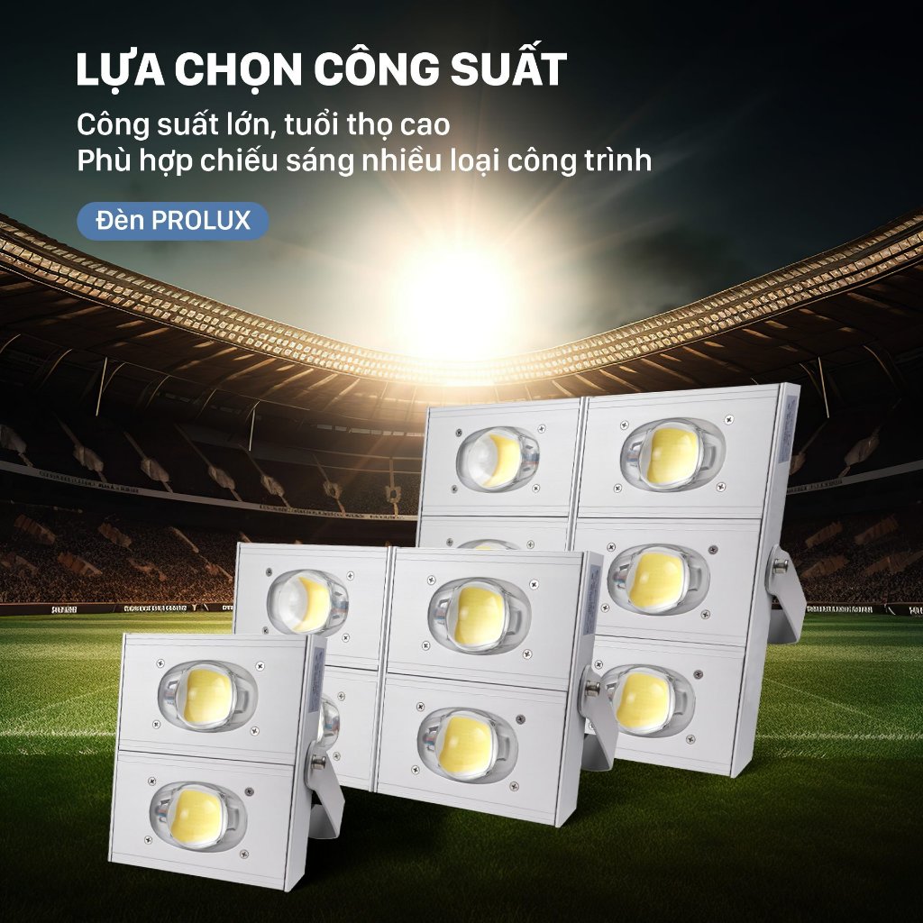 Đèn Led pha cầu lồi Mỹ Linh - 100W, dùng ngoài trời, hoạt động bằng điện 220V. Mới 100%