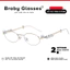 Gọng Kính Cận Dáng Oval Nam Nữ Braby Glasses Chất Liệu Kim Loại Mảnh Siêu Nhẹ Thiết Kế sang Trọng MK134