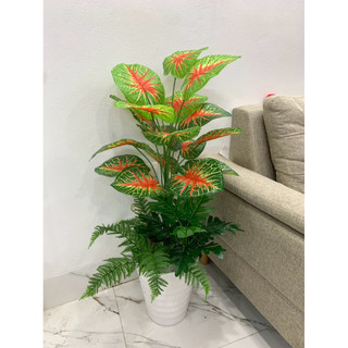 Cây trầu bà nhân tạo cao 1m. cây giả trang trí nhà cửa và nơi làm việc