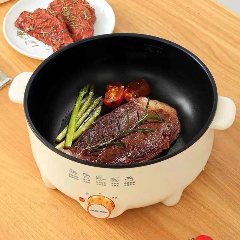 Nồi Lẩu Điện Đa Năng Aux Nồi Đa Năng Ăn Lẩu, Xào Nấu Đa Năng Tiện Lợi- Bếp Lẩu Gia Đình Chống Dính