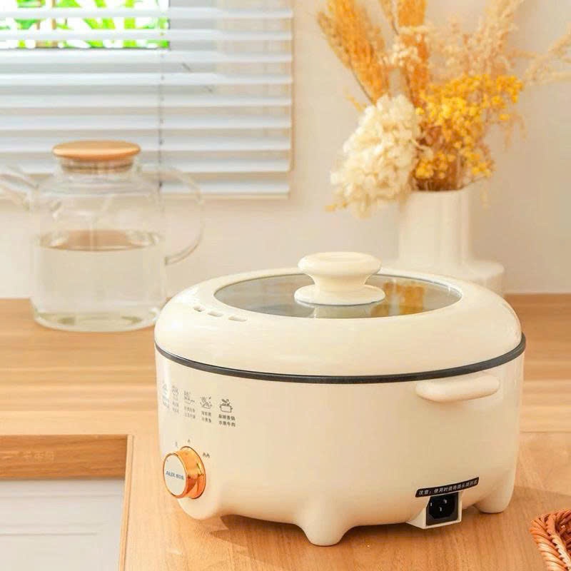 Nồi Lẩu Điện Đa Năng Aux Nồi Đa Năng Ăn Lẩu, Xào Nấu Đa Năng Tiện Lợi- Bếp Lẩu Gia Đình Chống Dính