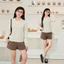 - Áo len nữ polo dài tay dáng trơn basic tone màu pastel nhẹ nhàng mùa thu đông AL73 500G