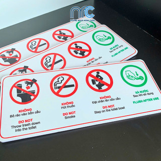 Biển báo nhà vệ sinh, Biển WC, biển Toilet, biển chỉ dẫn WC, Men, Women chống nước - Tặng kèm băng dính