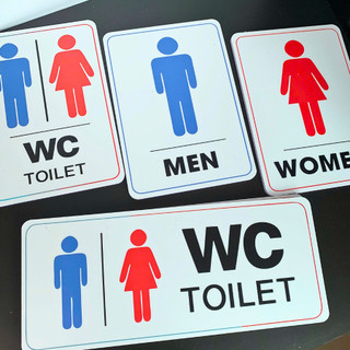Biển báo nhà vệ sinh, Biển WC, biển Toilet, biển chỉ dẫn WC, Men, Women chống nước - Tặng kèm băng dính