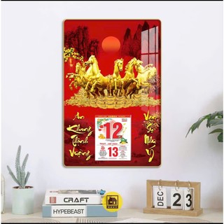 ( Tặng kèm luôn quyển Lịch) Đốc Lịch Tráng Gương In uv Cao Cấp, Lịch Bloc Trang Trí Nhà Cửa Làm Quà Tặng