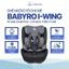 Ghế ngồi ô tô cho bé Babyro i-Wing, cho bé 3-12 tuổi, lắp đặt isofix, tiêu chuẩn R129