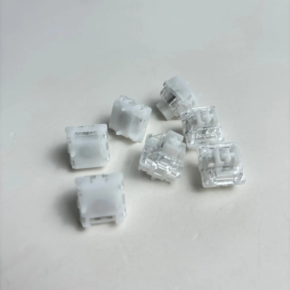 Combo Switch Outemu White Jade - 3 pin - Switch bàn phím cơ - Linear - Pre-lube - 55gf - Lực nhấn 45g - Hành trình 3.3mm | BigBuy360 - bigbuy360.vn