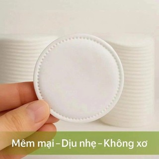Bông Tẩy Trang Miniso Miếng Tròn 180 Miếng Cotton Mềm Mịn Thấm Hút Tốt Không Xơ Bông Khi Tẩy Trang