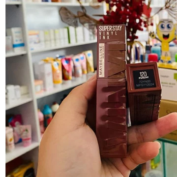 [AUTH 100%] SON KEM LÌ MAYBELLINE SUPER STAY VINYL INK #120 GỖ NÂU