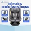 Ghế ngồi ô tô cho bé 0-12 tuổi Babyro i-Spinsafe Pro, xoay 360, lắp đặt isofix, tiêu chuẩn R129