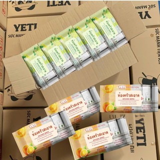 Thùng 5 gói khăn ướt lau bếp đa năng YETI, Vải bi khổ 16x24 gói 50 tờ