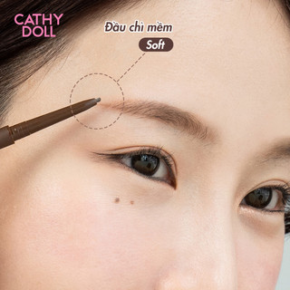 COMBO 2 Chì Kẻ Mày Tròn Siêu Nhỏ Cathy Doll, Chống Nước, Lâu Trôi Skinny Soft 0.06g