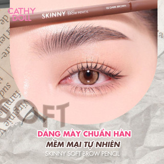 COMBO 2 Chì Kẻ Mày Tròn Siêu Nhỏ Cathy Doll, Chống Nước, Lâu Trôi Skinny Soft 0.06g