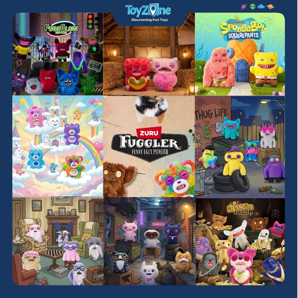 Đồ Chơi Sưu Tầm Gấu Bông Fuggler Fugg Family,Care Bears,Ugly Pets,Mini ...