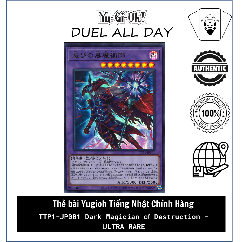 Yu-Gi-Oh! Carta Mago Oscuro Della Distruzione TTP1-JP001 - Ultra Rara - Tactical-Try Pack - Giapponese - Foto 3