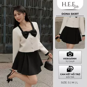 H.E.E - Chân váy xếp ly Dona Skirt thiết kế tiểu thư, nữ tính (kèm quần bên trong)