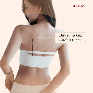 Áo lót su cài trước VANVENE AC667 không gọng đệm dày nâng ngực tạo khe, áo ngực nữ không dây chống tụt cao cấp