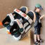 Sandal hàn quốc phối số 23 đơn giản quai dán bé đi học đi chơi đẹp