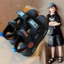 Sandal hàn quốc phối số 23 đơn giản quai dán bé đi học đi chơi đẹp