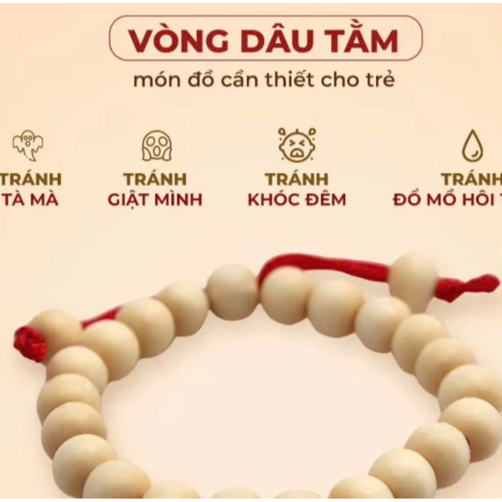 Vòng Dâu Tằm Cho Bé Ngủ Ngon Giấc - Dành Cho Bé Dưới 5 Tuổi