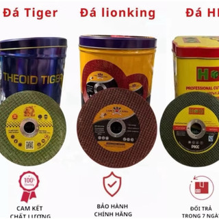 (Hộp 100 viên) Đá cắt sắt ,inox Lion King, HD, Tiger chuyên cắt kim loại an toàn Siêu Bén .