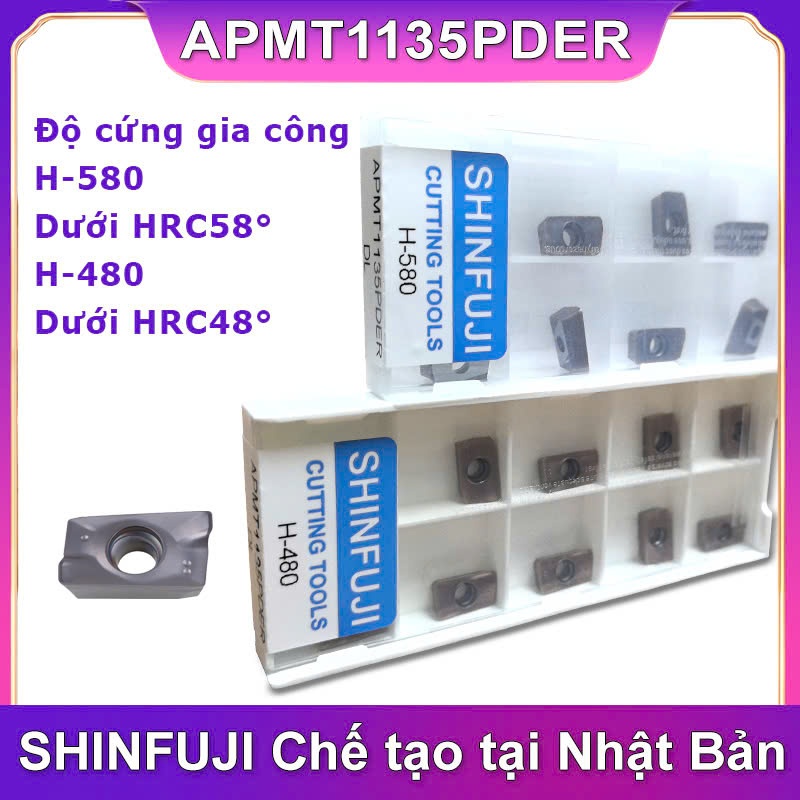 Lưỡi Dao Tiện H- 480/580 APMT1135PDER-DL H2 M2 – Dao Tiện, Dao Phay CNC, Insert Tiện Cắt Kim Loại