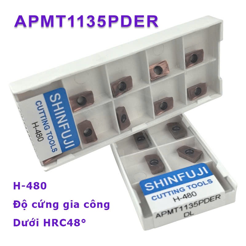 Lưỡi Dao Tiện H- 480/580 APMT1135PDER-DL H2 M2 – Dao Tiện, Dao Phay CNC, Insert Tiện Cắt Kim Loại