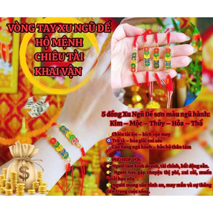 Vòng Tay Xu Ngũ Đế Khai Vận - Bình an - May Mắn