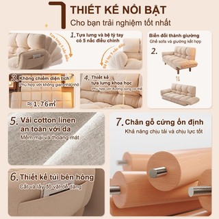 XUXU ghế sofa giường 2 in1 thiết kế gập gọn cho phòng ngủ phòng khách căn hộ nhỏ & nhà cho thuê