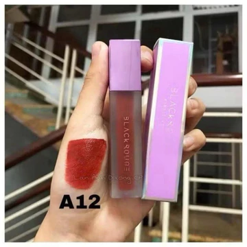 Son Black Rouge A12 Màu Đỏ Nâu Đất Nâu Gạch Nắp Tím Hot Trend 2025