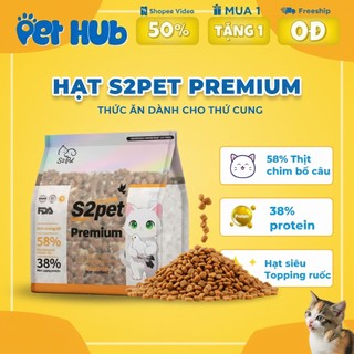 PREMIUM Hạt S2Pet Premium Gói 1Kg Siêu Topping Ruốc Cho Mèo Mọi Lứa Tuổi