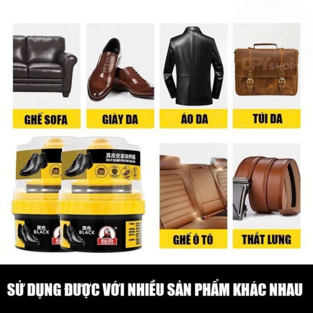 Xi đánh giày - đánh bóng giày da làm bóng nhanh đồ da - sửa chữa các vết bong tróc (nâu + đen)
