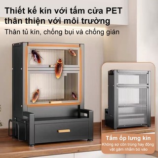 Kệ đựng gia vị Bảo vệ 360 độ khỏi bụi và côn trùng Tủ Đựng Gia Vị Đa Năng Thép cacbon cao cấp Tủ bếp Đa năng
