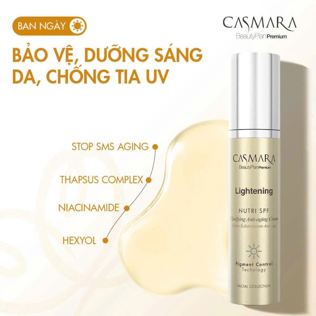 Kem dưỡng trắng da ban ngày CASMARA CLARIFYING ANTI-AGING CREAM SPF 50