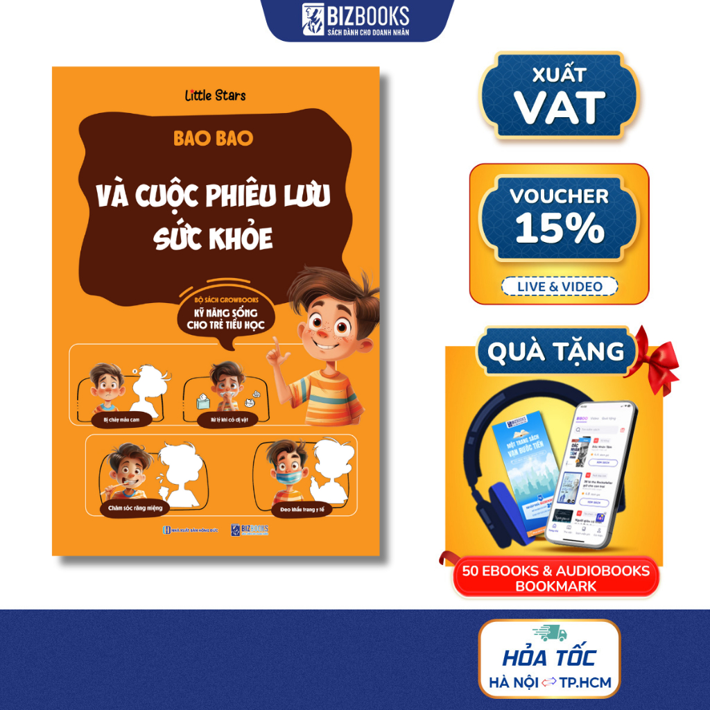 Sách Bao Bao Và Cuộc Phiêu Lưu Sức Khoẻ - Growbooks - Kỹ Năng Sống Dành Cho Trẻ Tiểu Học