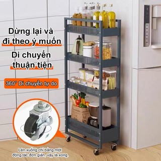 BMZAR Xe Đẩy Spa Lưu trữ nhiều lớp Kệ xe đẩy nhà bếp đen Xe đẩy đựng đồ Sắt
