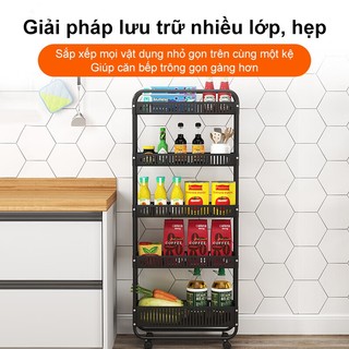 BMZAR Xe Đẩy Spa Lưu trữ nhiều lớp Kệ xe đẩy nhà bếp đen Xe đẩy đựng đồ Sắt