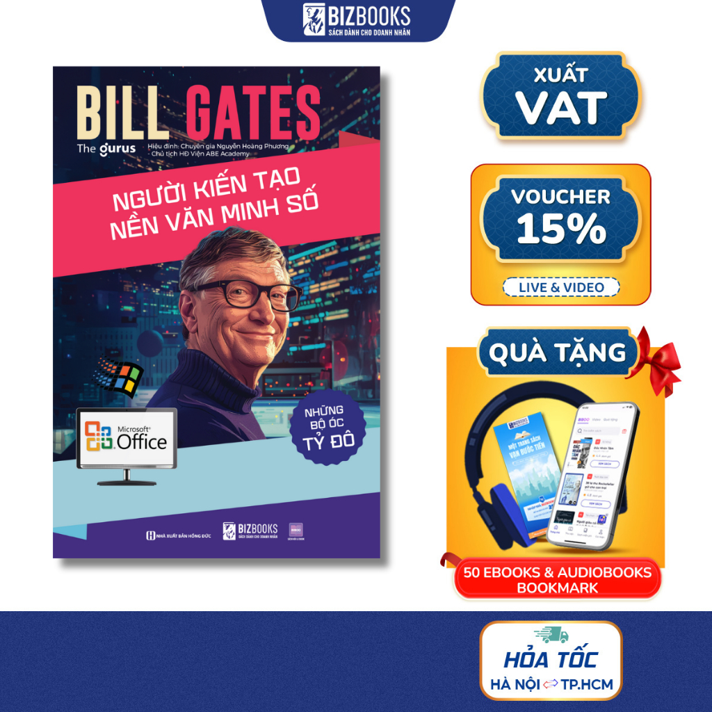Sách Những Bộ Óc Tỷ Đô - Bill Gates: Người Kiến Tạo Nền Văn Minh Số - Bizbooks