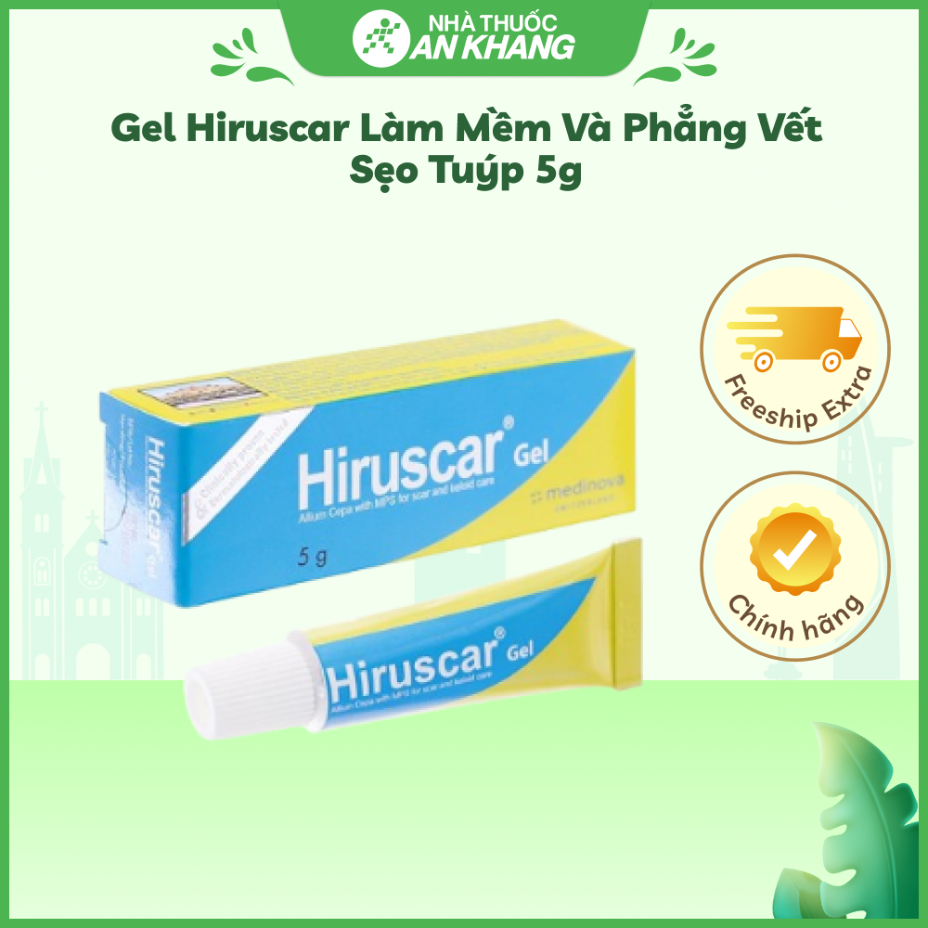Gel Hiruscar làm mềm và phẳng vết sẹo tuýp 5g