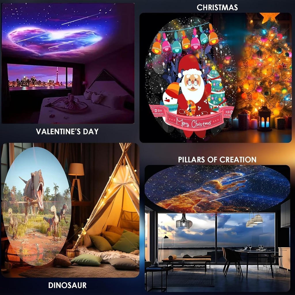 Đèn Chiếu Vũ Trụ 13 Trong1 4K HD,Máy Chiếu Sao Xoay 360°,Đèn Ngủ Galaxy Trang Trí Phòng,Quà Tặng LED