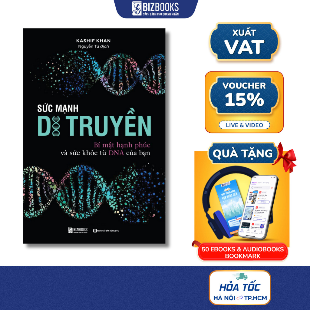 Sách Sức Mạnh Di Truyền: Bí Mật Hạnh Phúc và Sức Khỏe từ DNA Của Bạn - Bizbooks