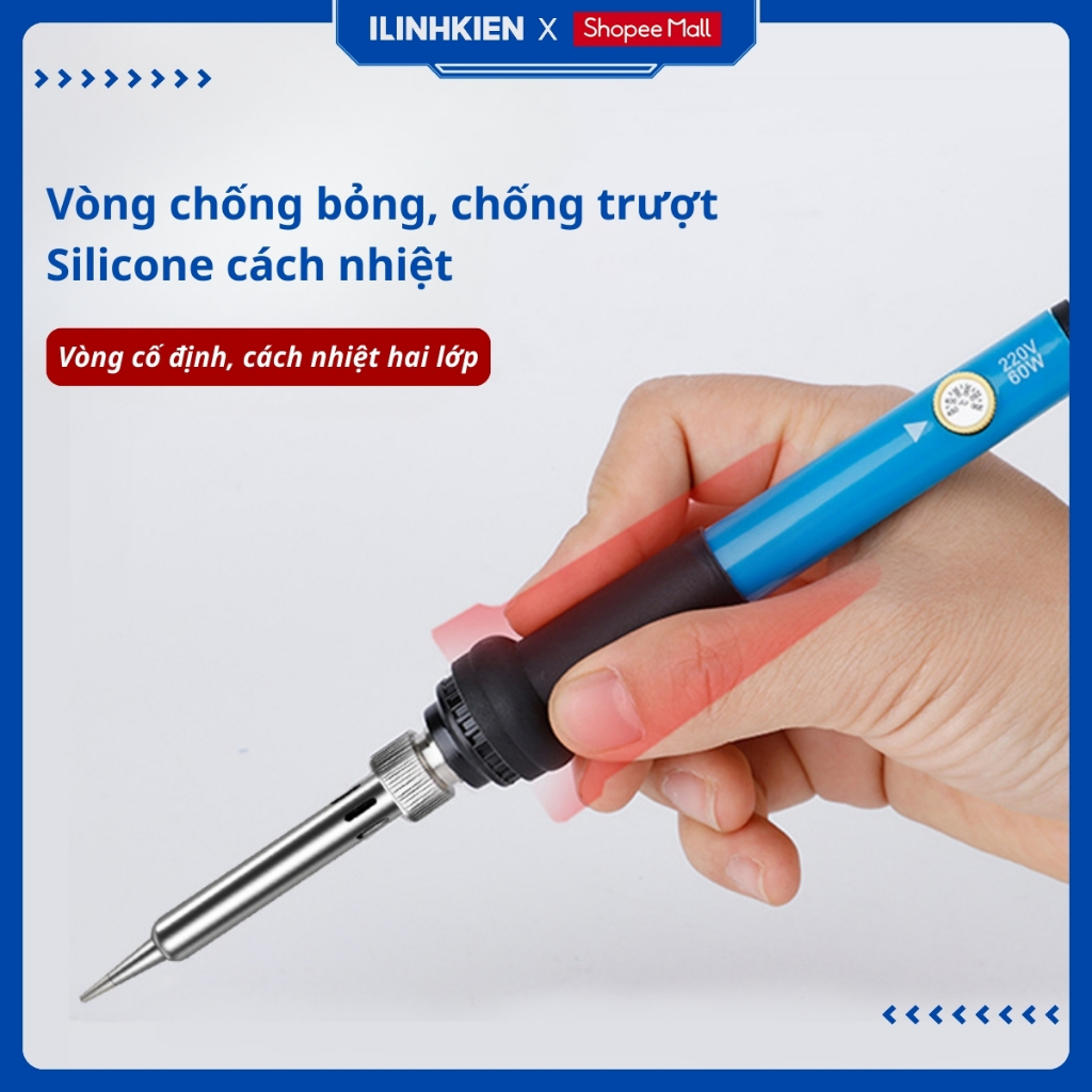 Mỏ hàn thiếc 908S 60W 220V điều chỉnh nhiệt độ chất lượng cao ILinhkien