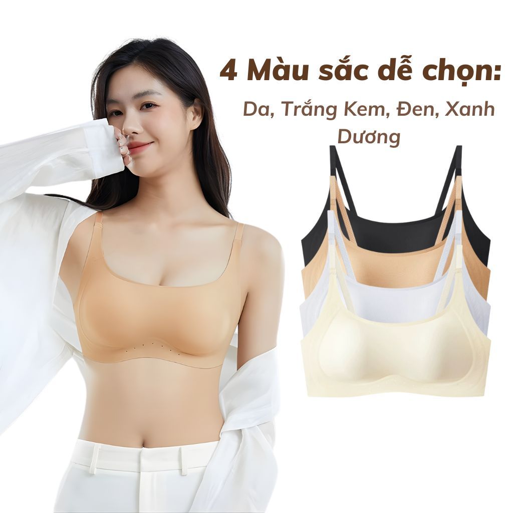 Áo ngực nữ su đúc cao cấp mềm mịn đệm mút vừa 3D nâng đỡ định hình 4 nấc cài chắc chắn LANIXA A03