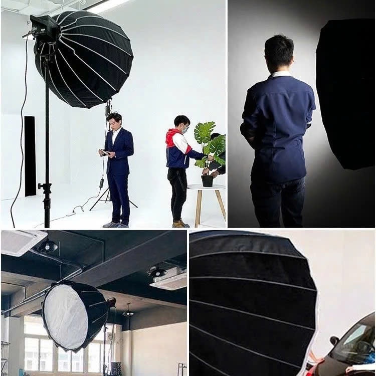 HỎA TỐC HN - Softbox Parabolic tổ ong hình bát giác chân 2m8 trợ sáng chụp ảnh sản phẩm, beauty, make