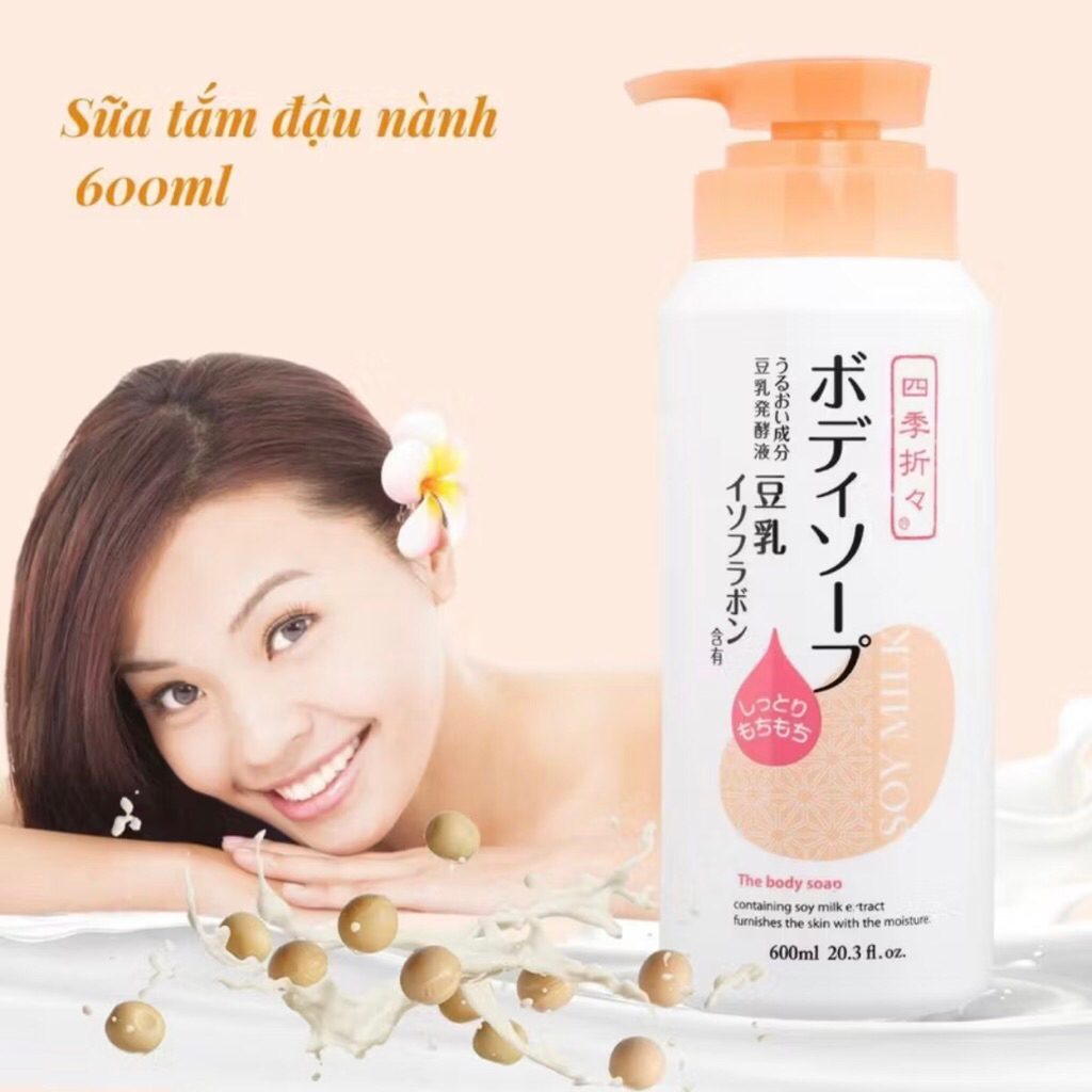 Sữa Rửa Mặt,Sữa Tắm, Nước hoa hồng Shikioriori Soy Milk Facial Foam Chiết Xuất Từ Đậu Nành Dưỡng Ẩm, Căng Da, Mịn Màng
