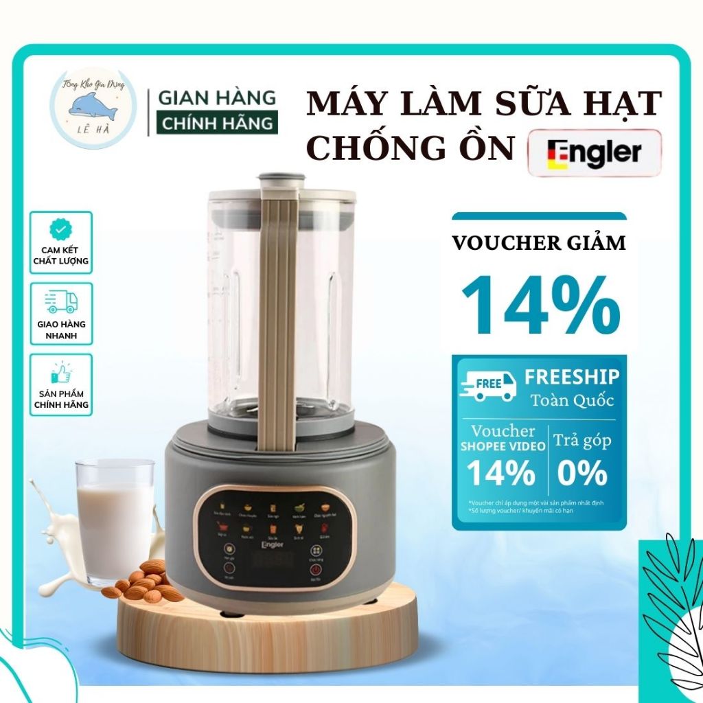 Máy Làm Sữa Hạt Chống Ồn Engler EL25, Dung Tích 1.5L Chức Năng tiếng Việt -Tổng Kho Lê Hà